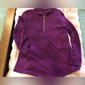 Women's Purple Zip-Up Top